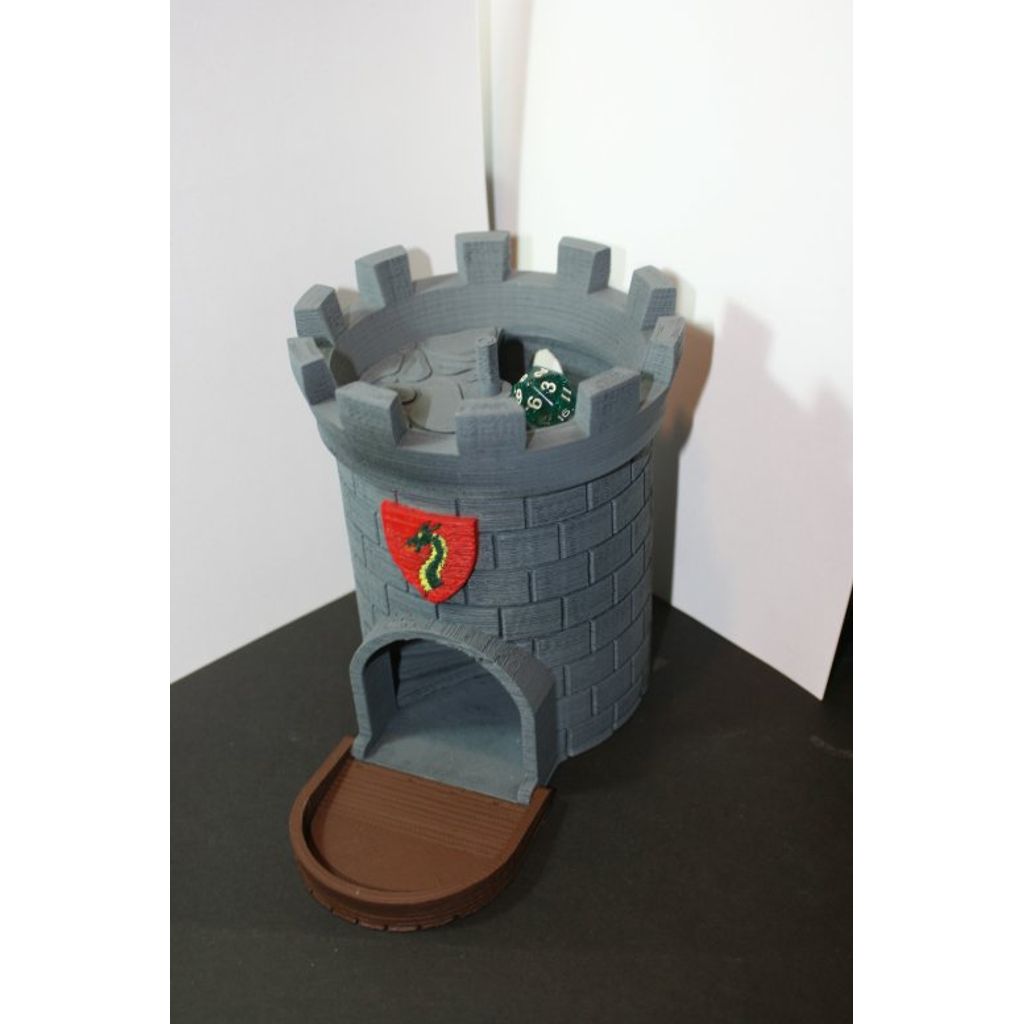 Dice Tower with Secret Chamber for Dice Storage
