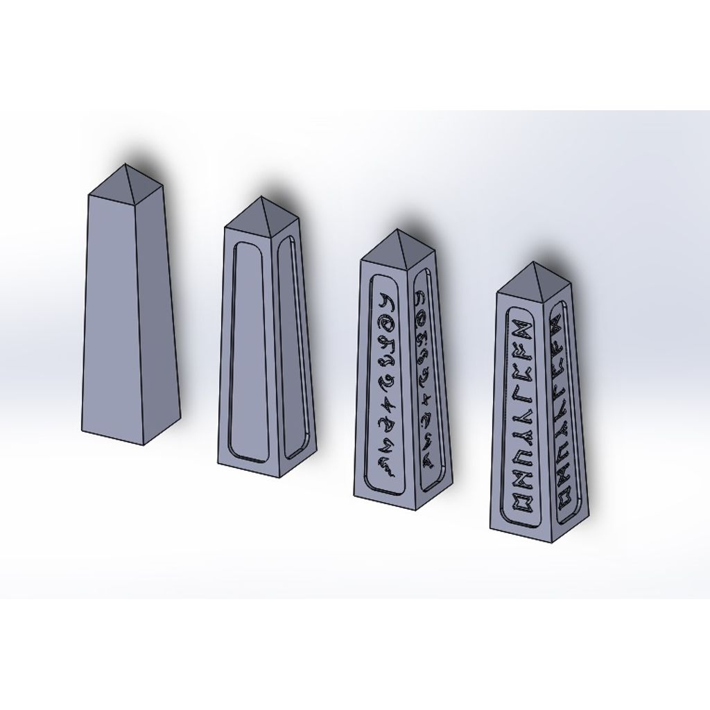 Obelisks - 25mm base - 100mm tall - Terrain