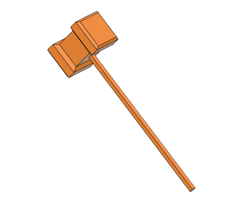Giant Warhammer for Dummy 13 3D model thumbnail