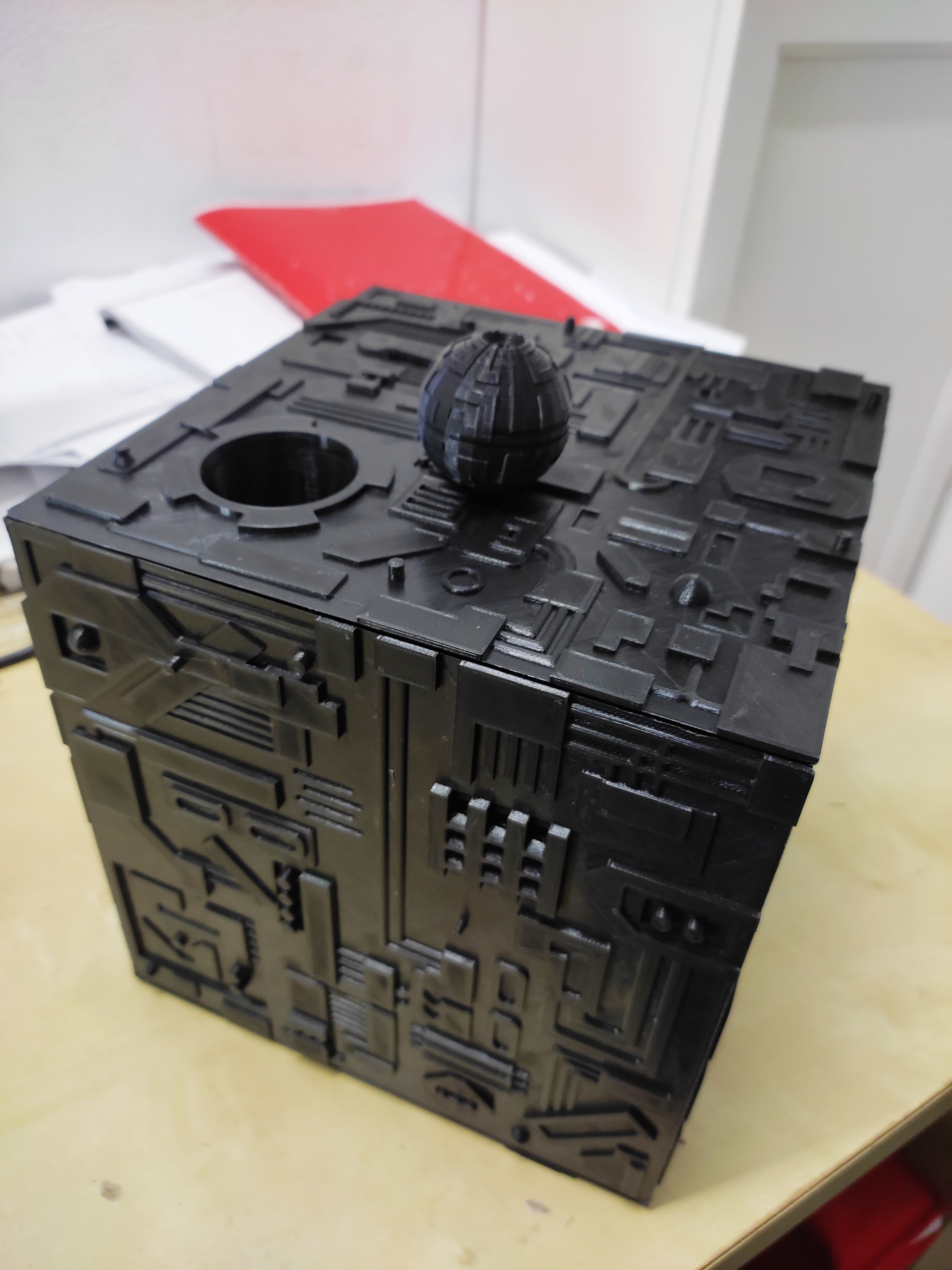 Borg cube with sphere