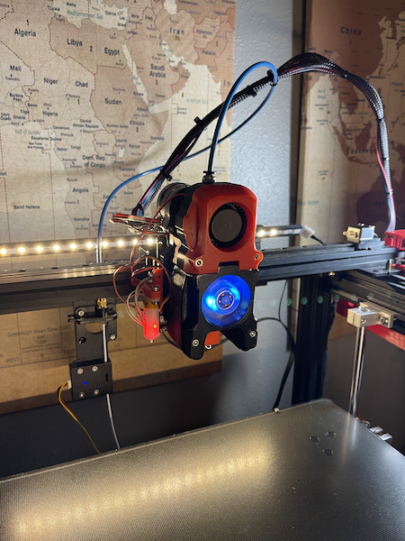 Voron Afterburner with Orbiter 1.5 and Volcano Hotend compatible with the BIQU Hermit Crab