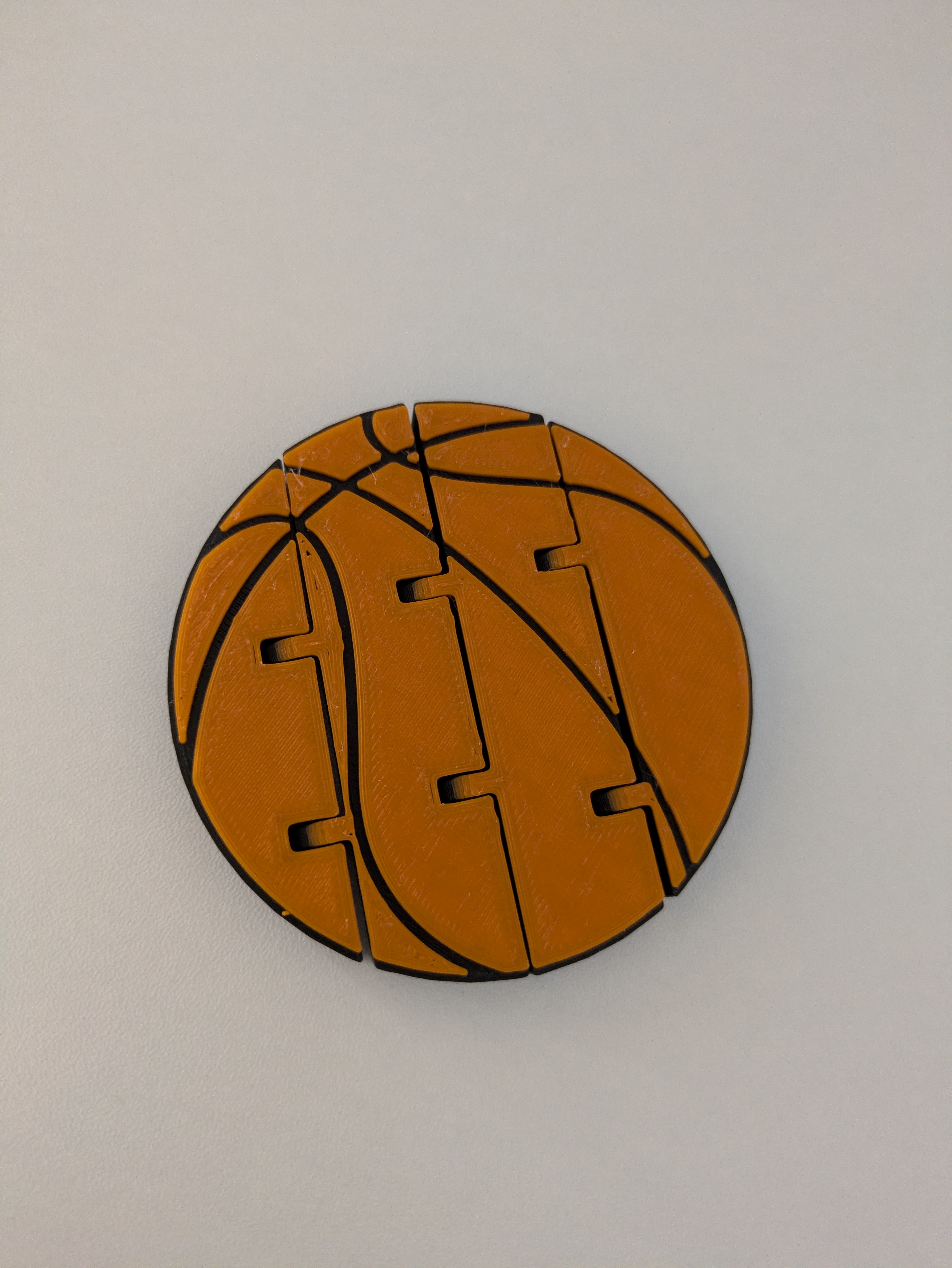 Articulated Basketball Fidget - 75mm Print-in-Place