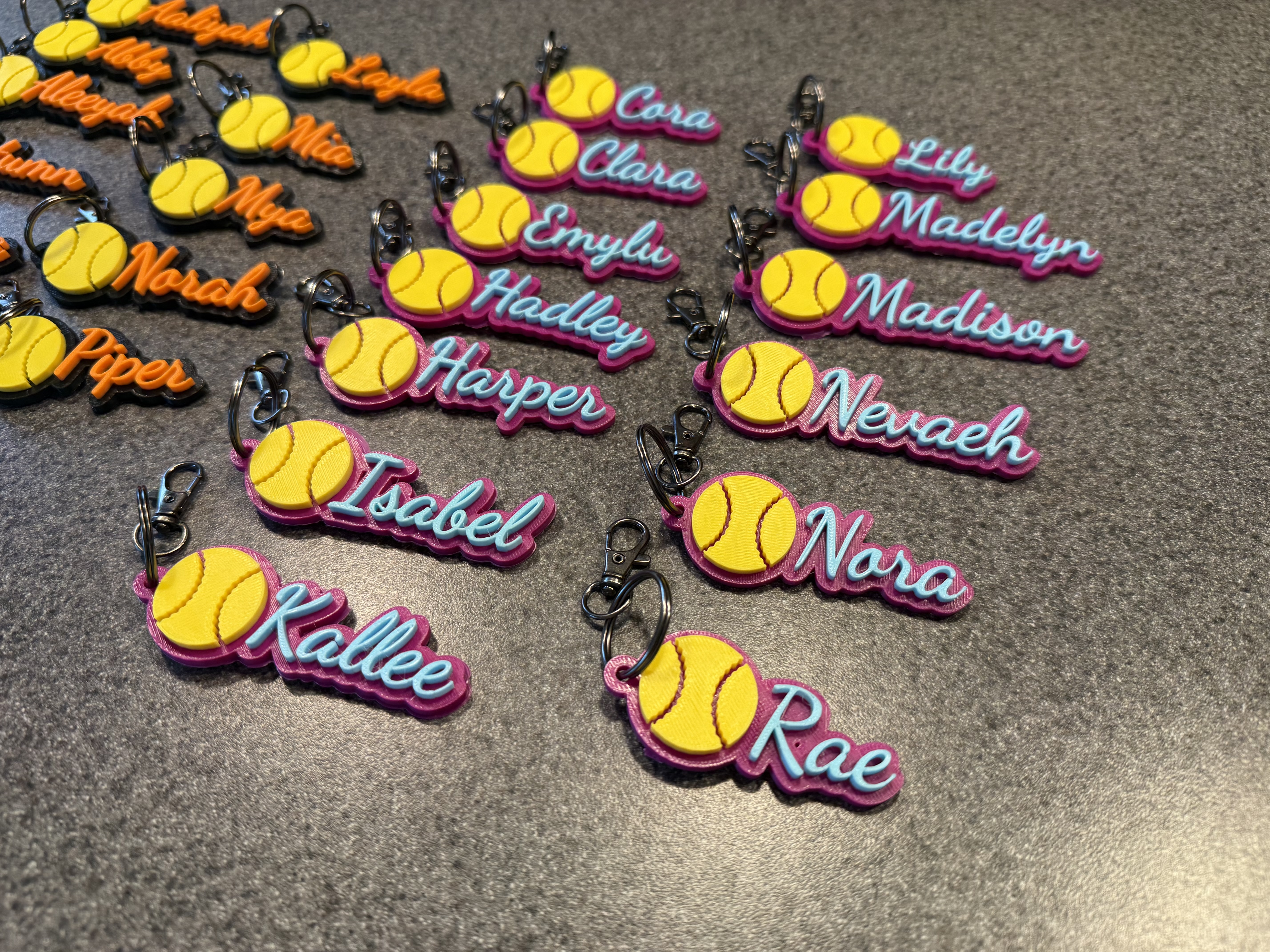 SOFTBALL BASEBALL KEYCHAIN — miniatura 7