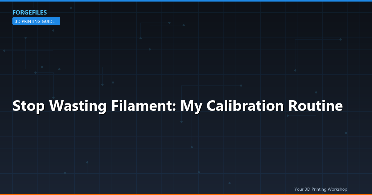 Stop Wasting Filament: My Calibration Routine