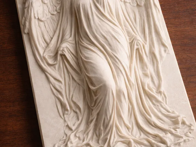 Veiled Angel Relief – Classical Wall Sculpture
