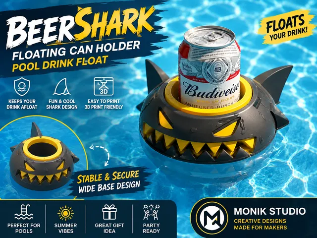 BeerShark – Floating Can Holder by Monik Studio