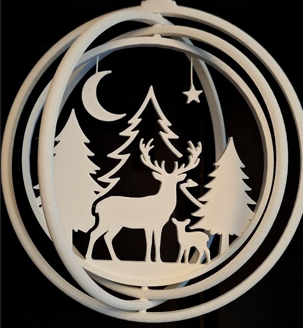 NEW Winterland Deer Christmas Tree Rotating Ornament 6 2025 edition