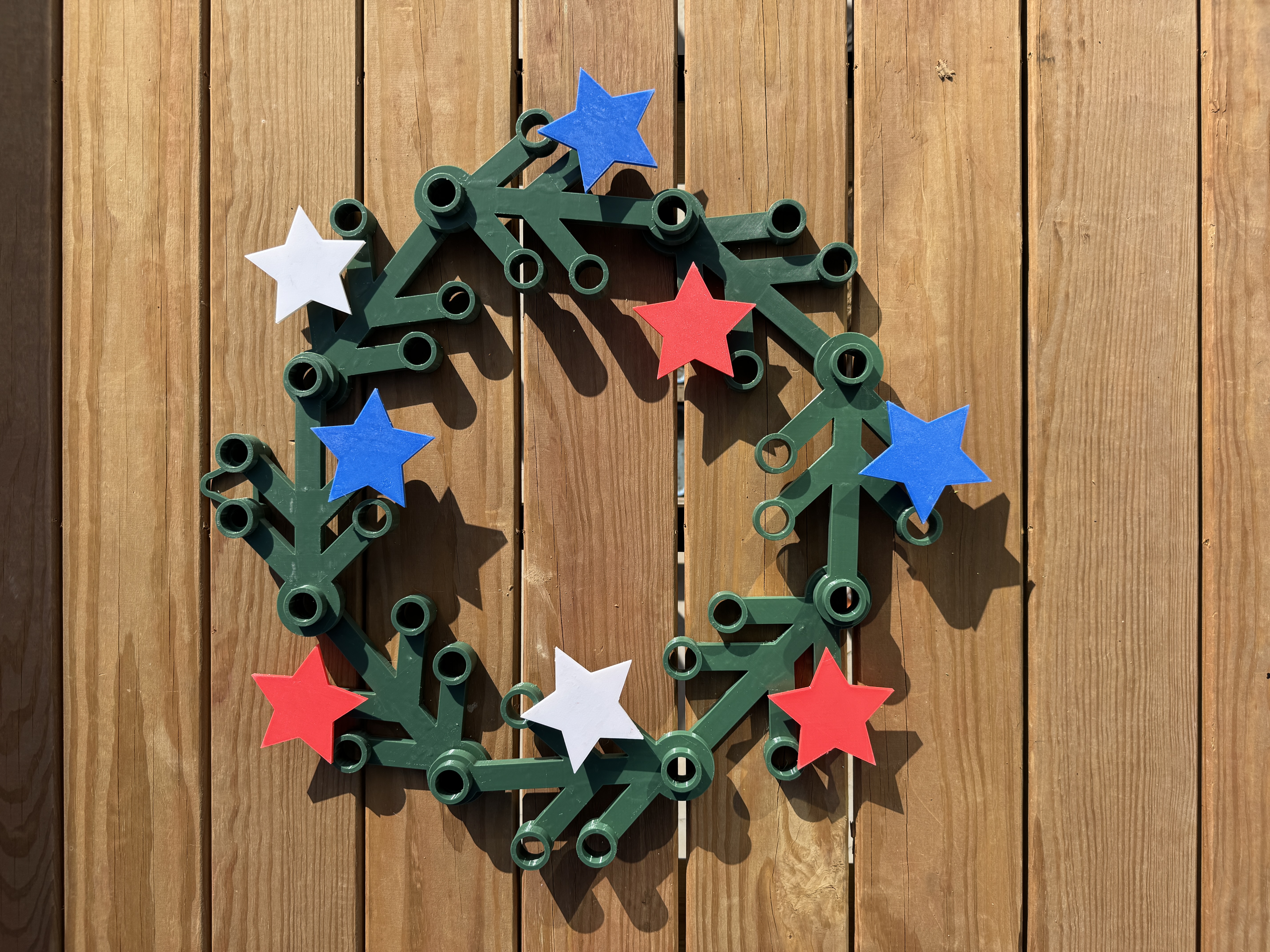24" Lego Wreath with Stars