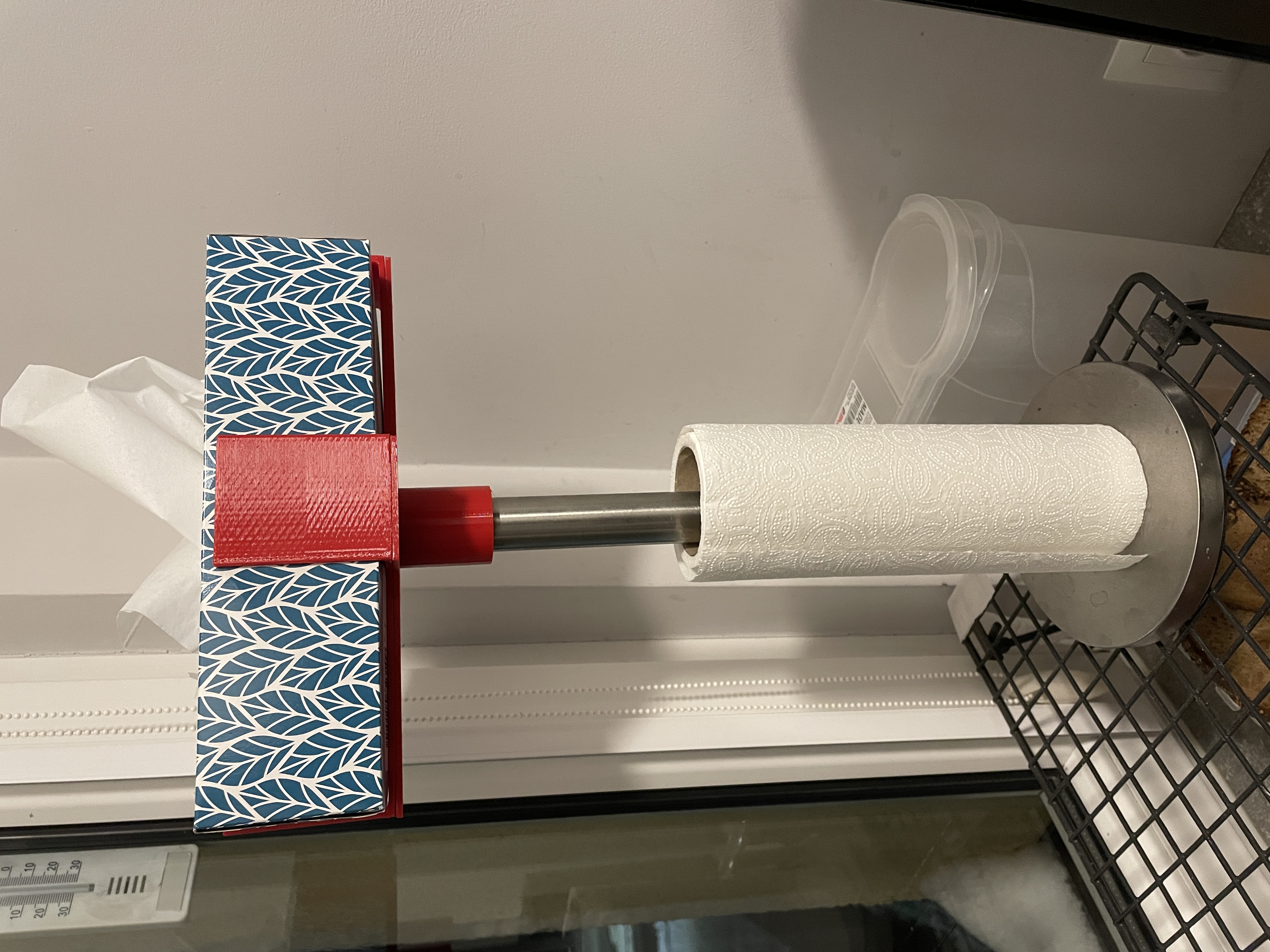 Tissue box holder – designed for kitchen roll stands (IKEA compatible)