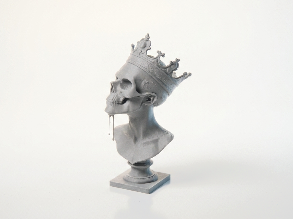 King Skull Bust Gothic Sculpture 3D Printable