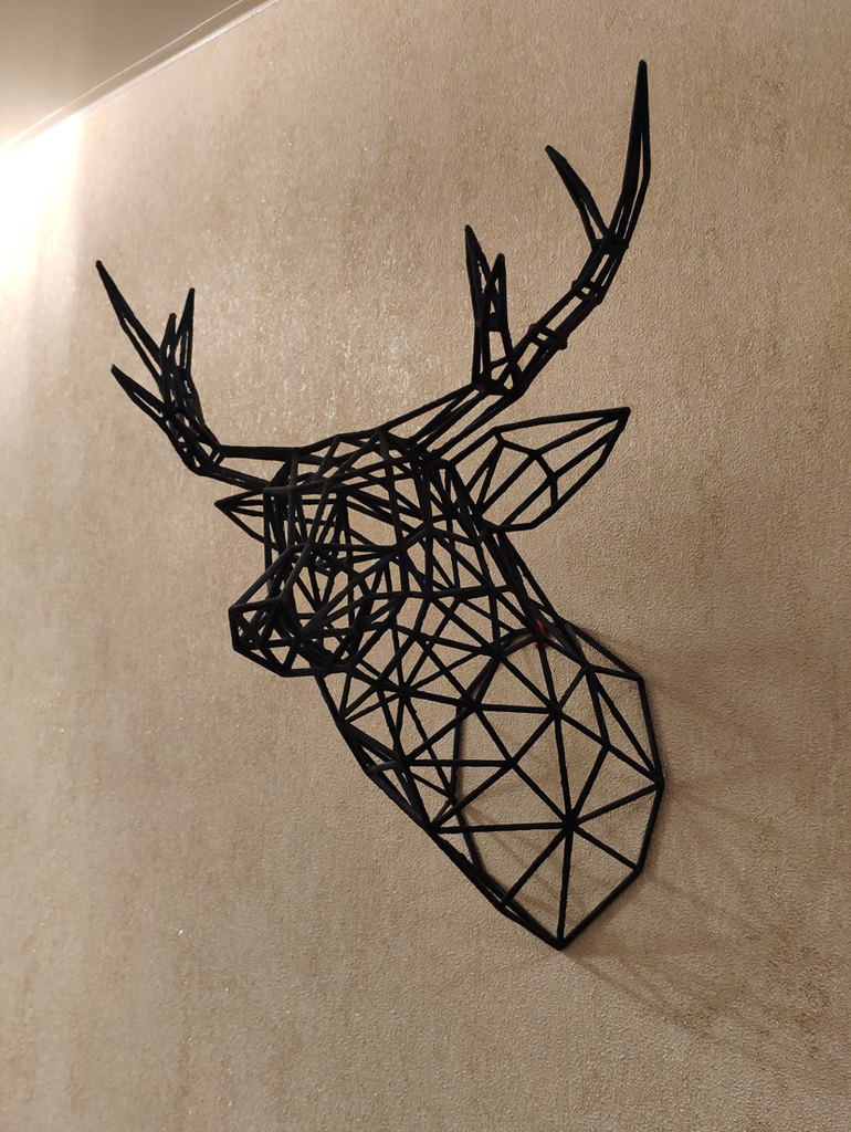 Wireframe deer head