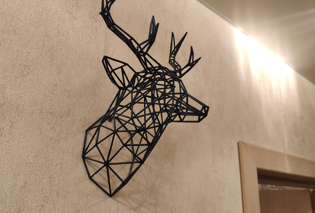 Wireframe deer head — miniatura 2