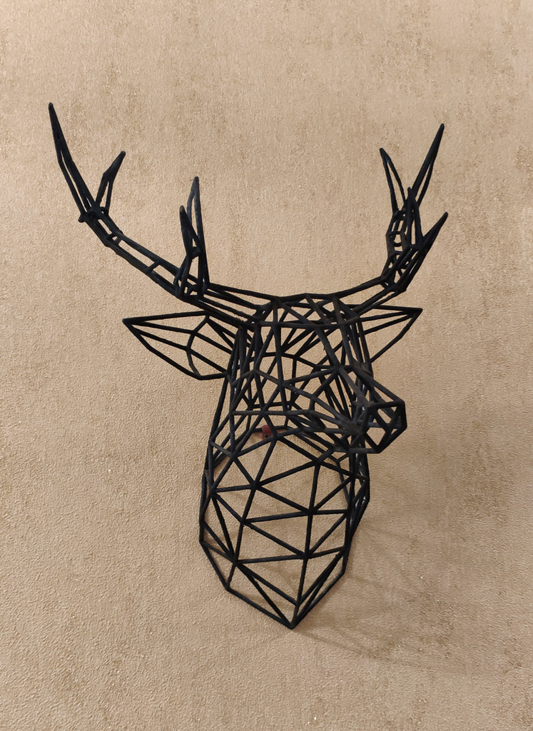 Wireframe deer head — miniatura 3