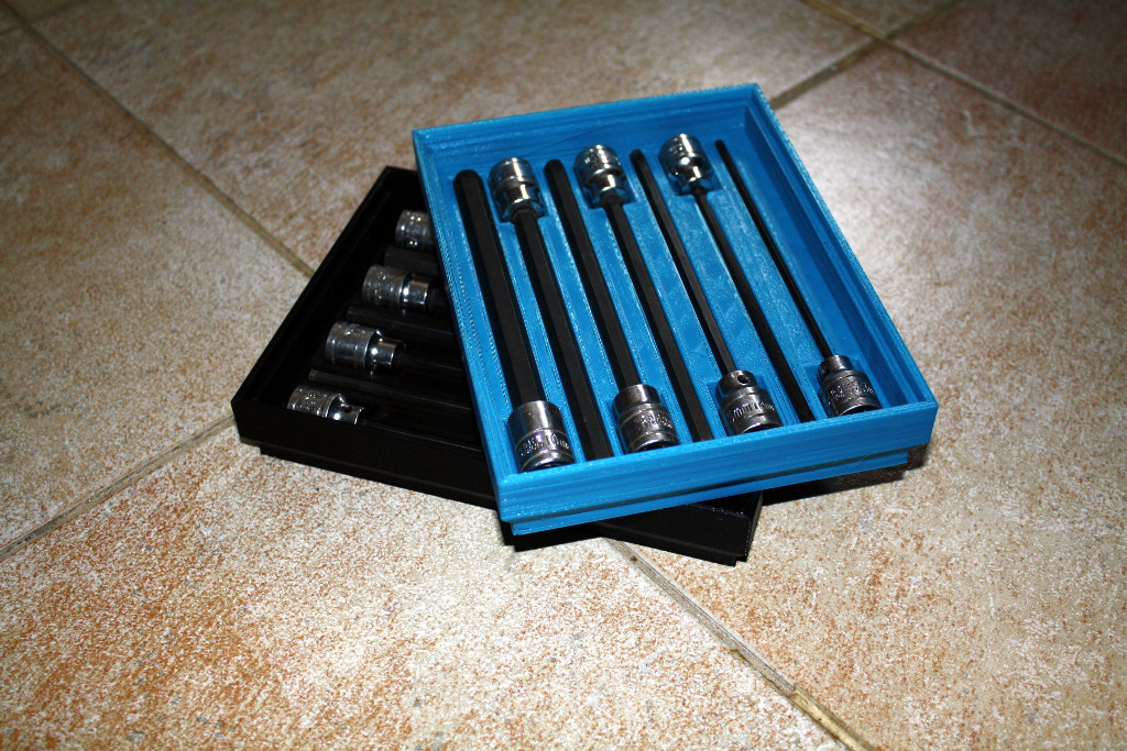 Stackable Storage Trays for Allen Head Hex Key Socket Sets