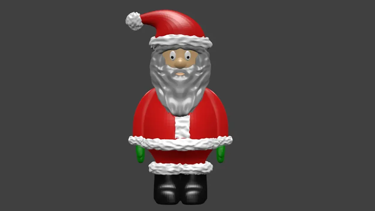 Santa Claus, Straw Topper STL File for 3D (1962165)