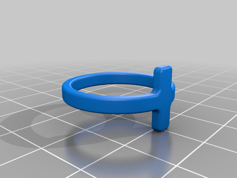 Miniatura 3 do modelo 3D Simple Cross Ring