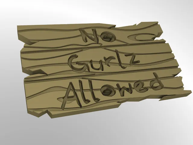 No Gurlz Allowed Wooden Sign