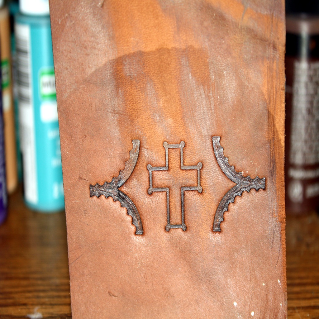 Leather Cross Imprint Stamp by rebeltaz | Download free STL model ...