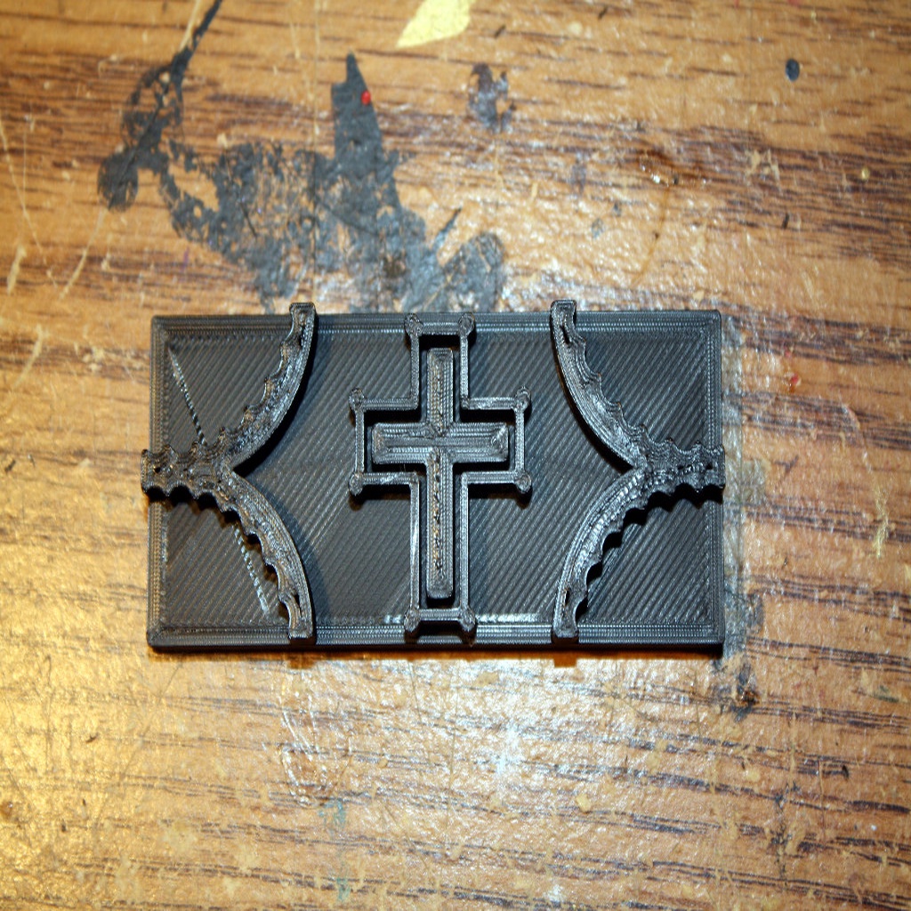 Leather Cross Imprint Stamp by rebeltaz | Download free STL model ...