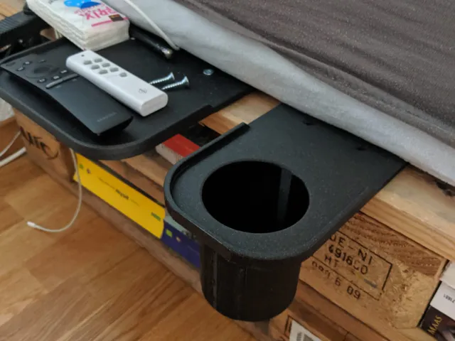 Bed table for drinks