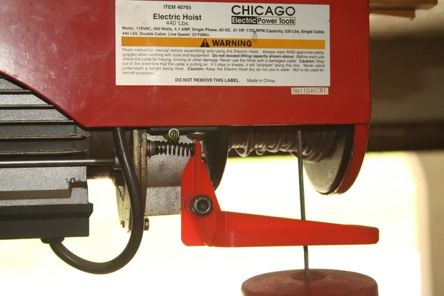 Shutoff Lever for Chicago Electric / Harbor Freight Hoist