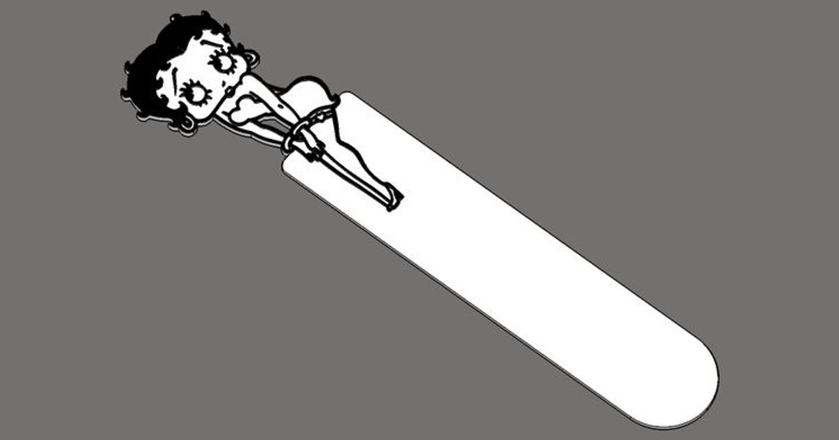 Boopmark the betty boop bookmark by rebeltaz download free stl