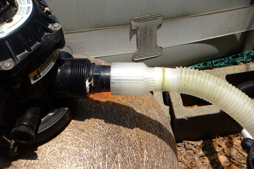 Pool Filter Waste Port 1.5" to 1.25" Hose Adapter