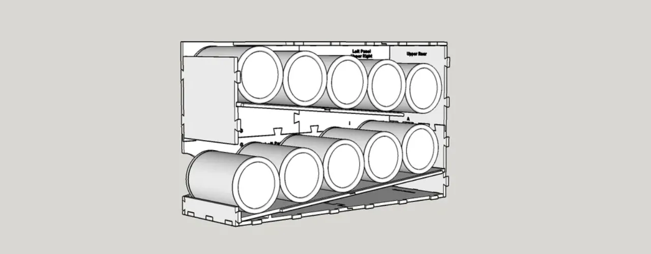 3D Printed FIFO Rolling Can Pantry Organizer by rebeltaz