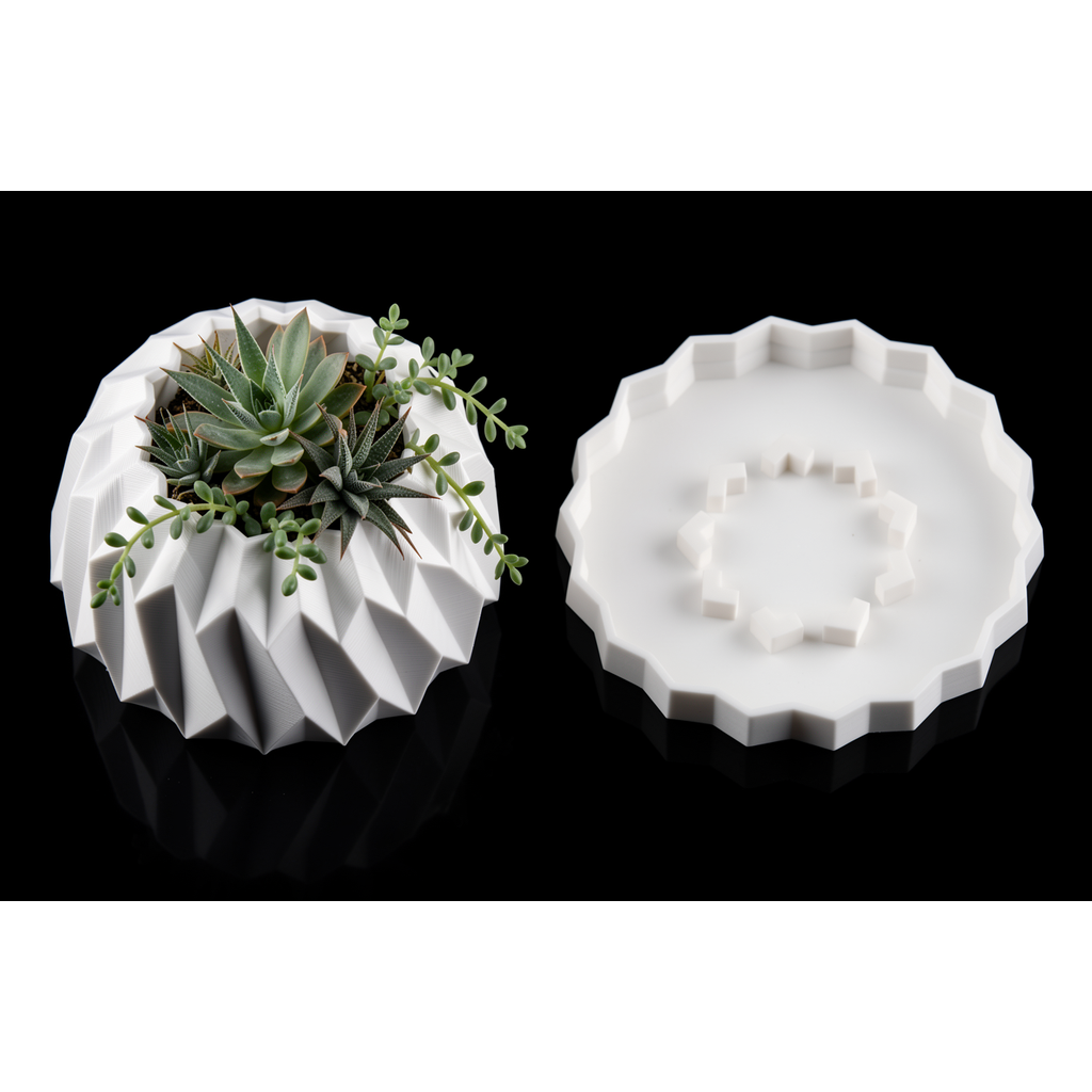 Miniatura 2 do modelo 3D 折纸多肉花盆
