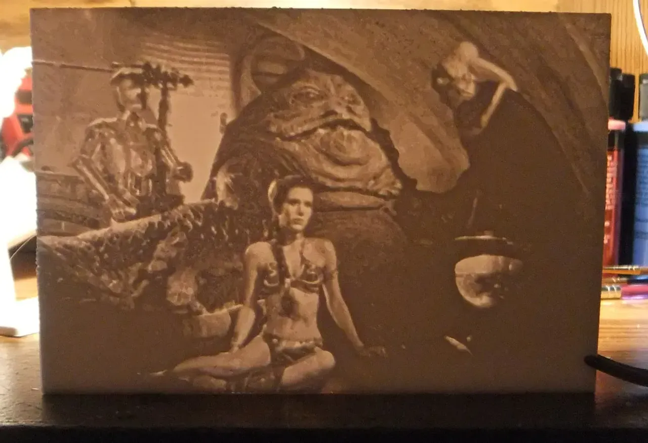 Princess Leia Slave scene Lithophane by rebeltaz | Download free STL model  | Printables.com