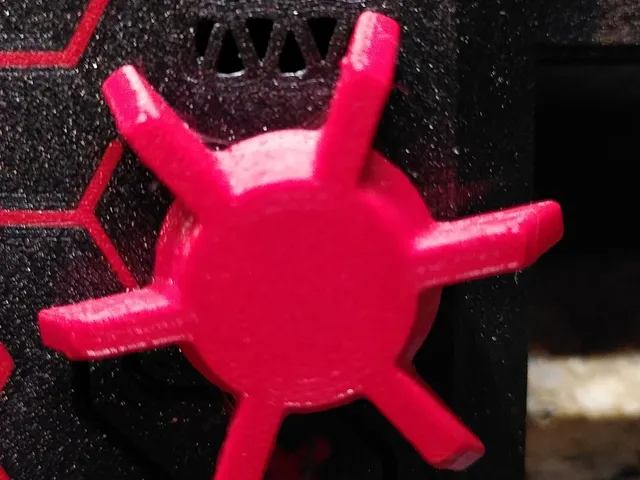 Six-spoke LCD knob