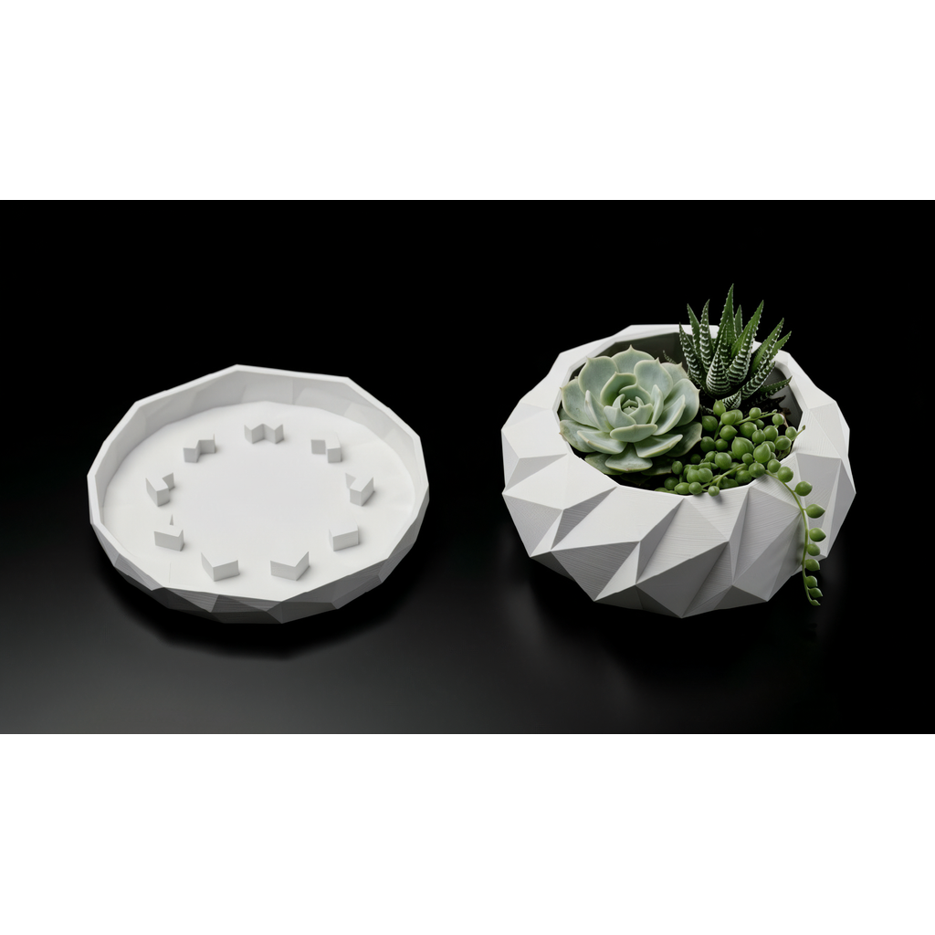 Miniatura 2 do modelo 3D 折纸花盆3