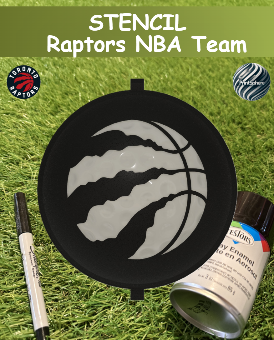 Golf - Golf Ball Stencil - Insert - Basketball - NBA - Toronto Raptors - Marker