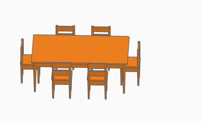 Simple dining table