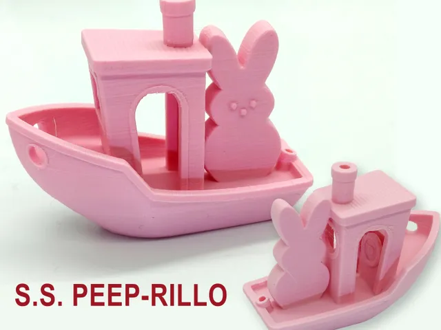 Marshmallow Bunny Peep 3D Benchy (S.S. Peep-rillo)
