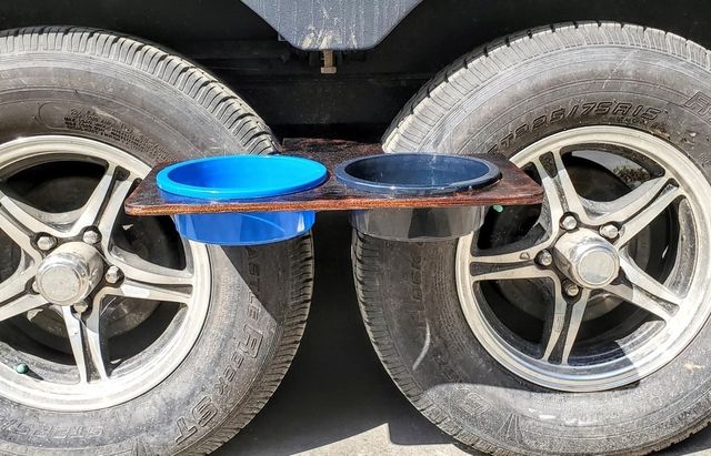 Customizable Water Dish Holder - Travel Trailers/RVs - Single or Dual Dish by MRedmon, preview from Printables