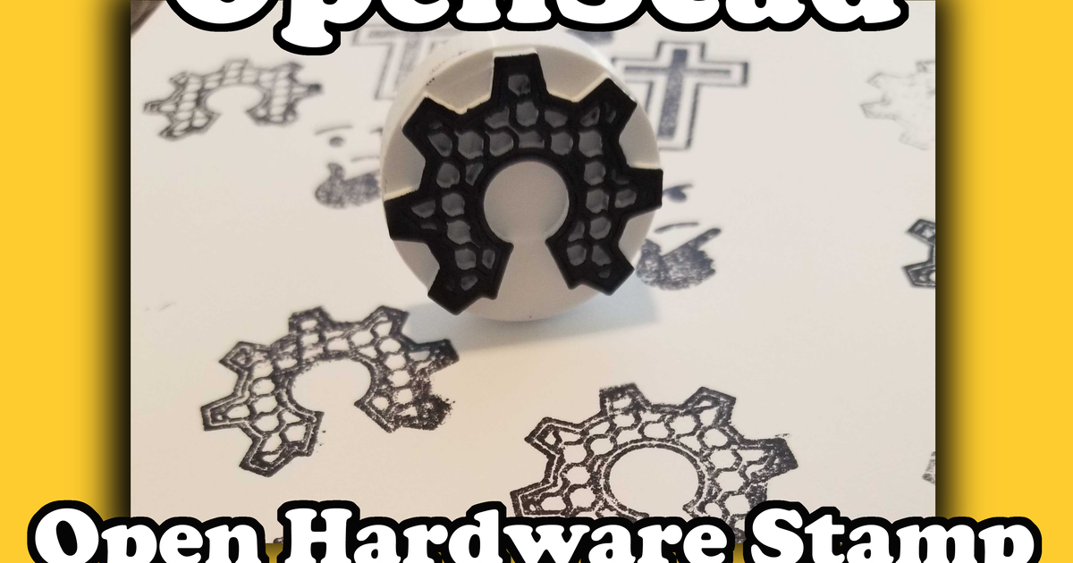 Open Hardware Ink Stamp by iqless Download free STL model