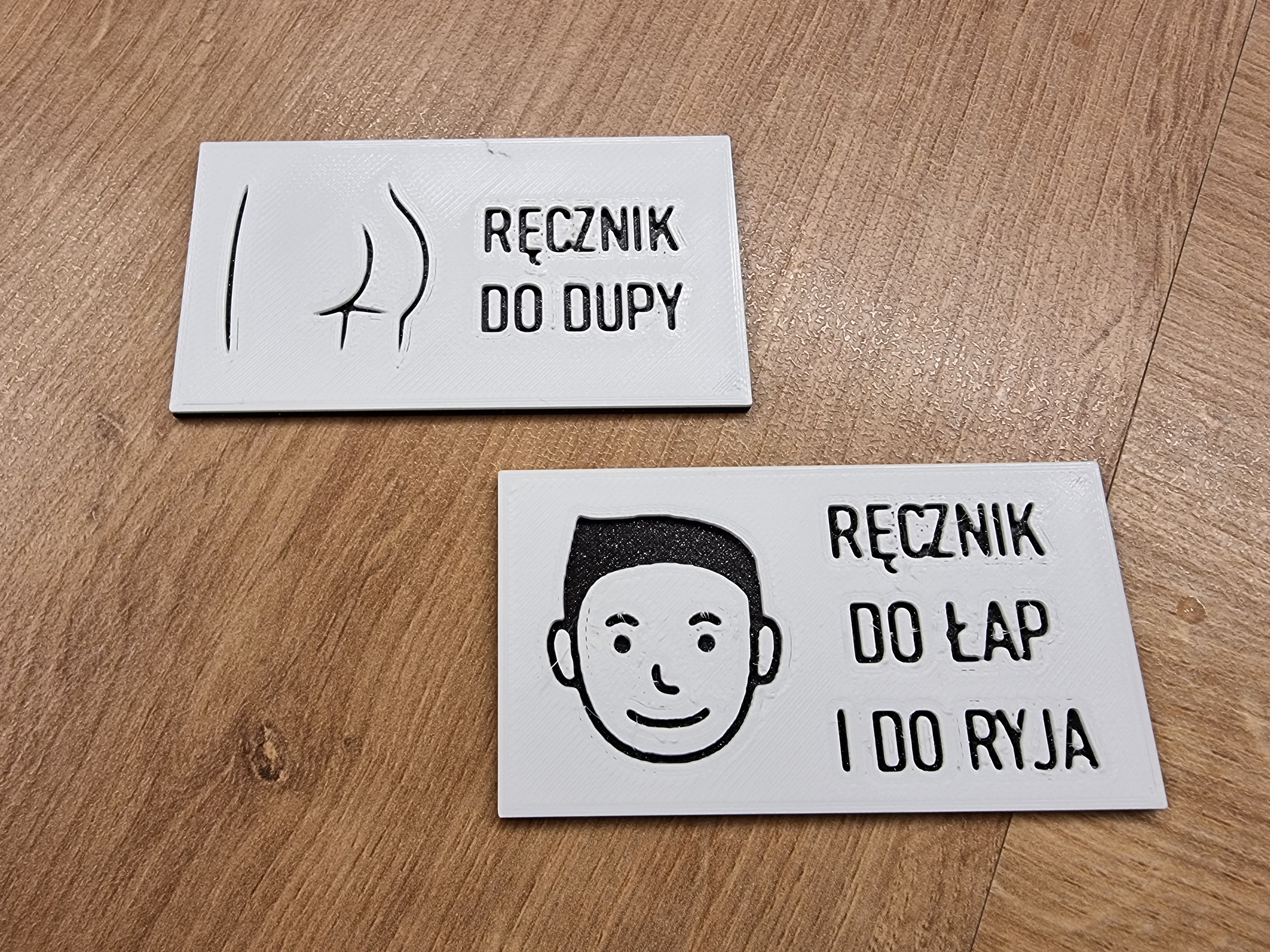 Tabliczki opisowe do ręczników PL