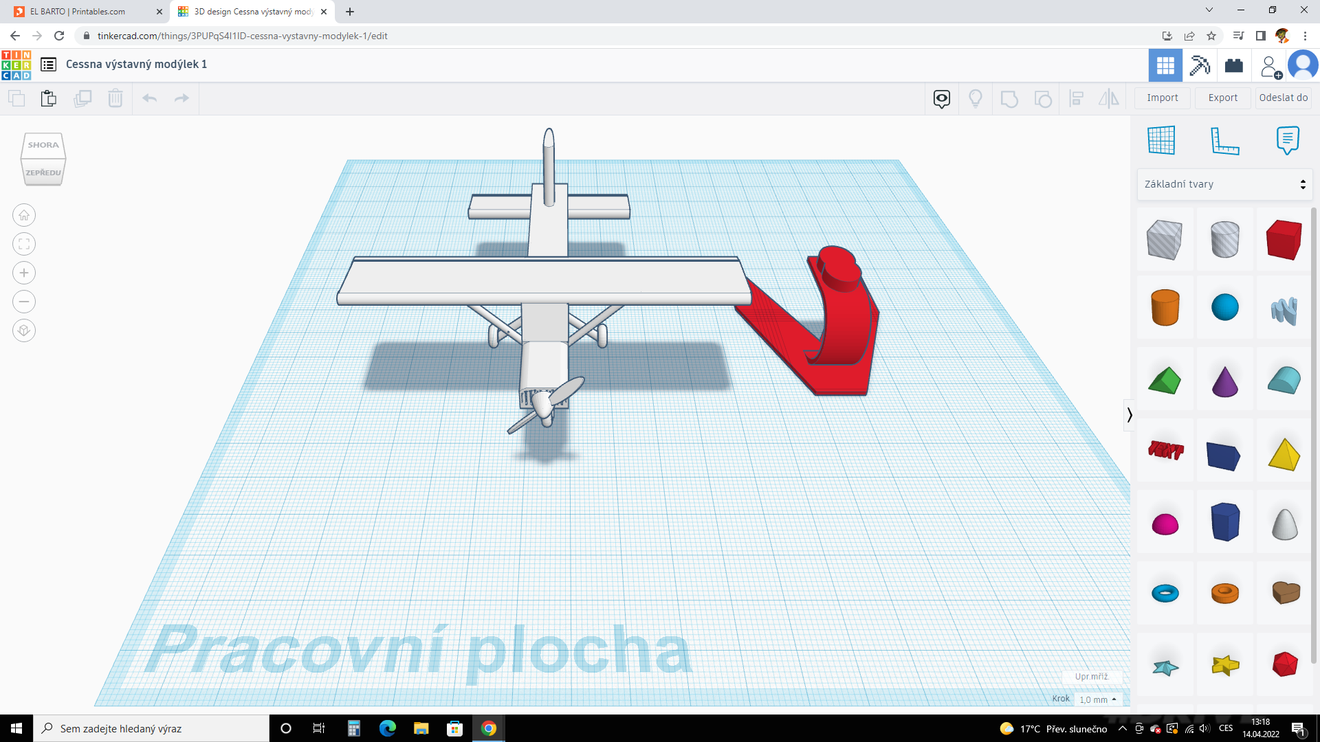 Cessna výstavný modýlek