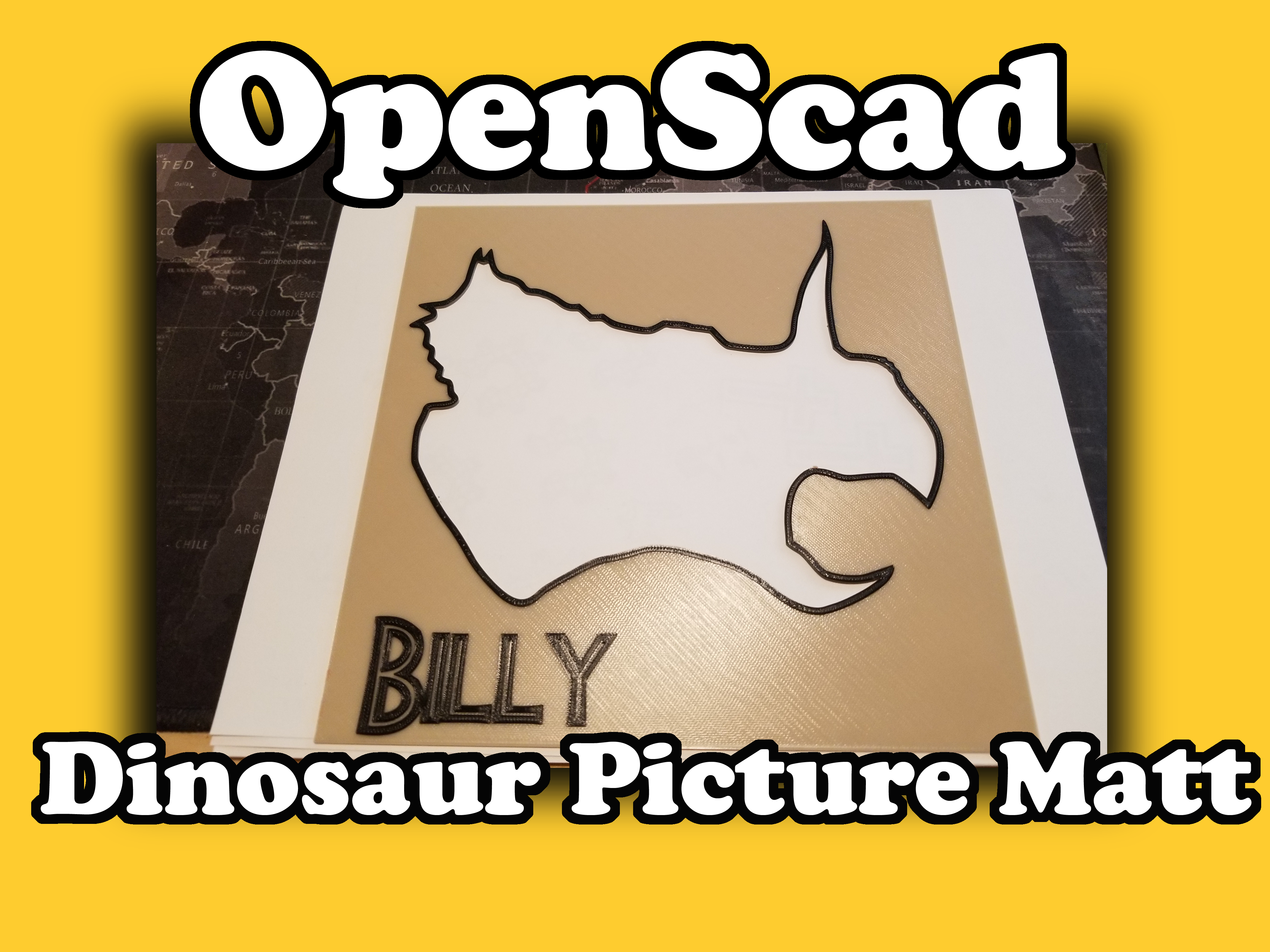 OpenScad Dinosaur Picture Matt