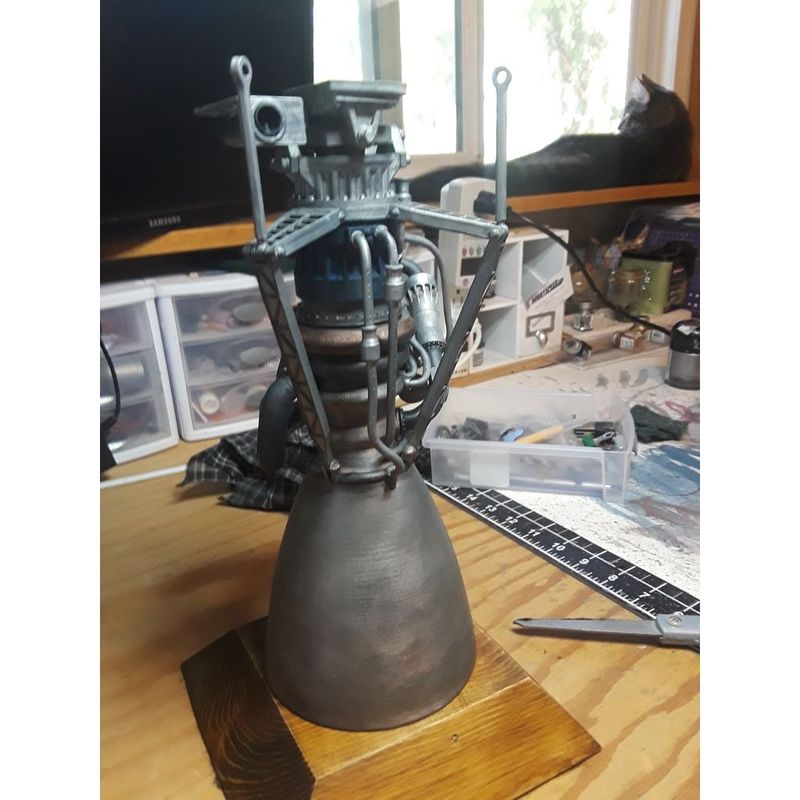 Raptor V1 Rocket Engine 1/10 scale by Chuckmiester9 | Download free STL ...