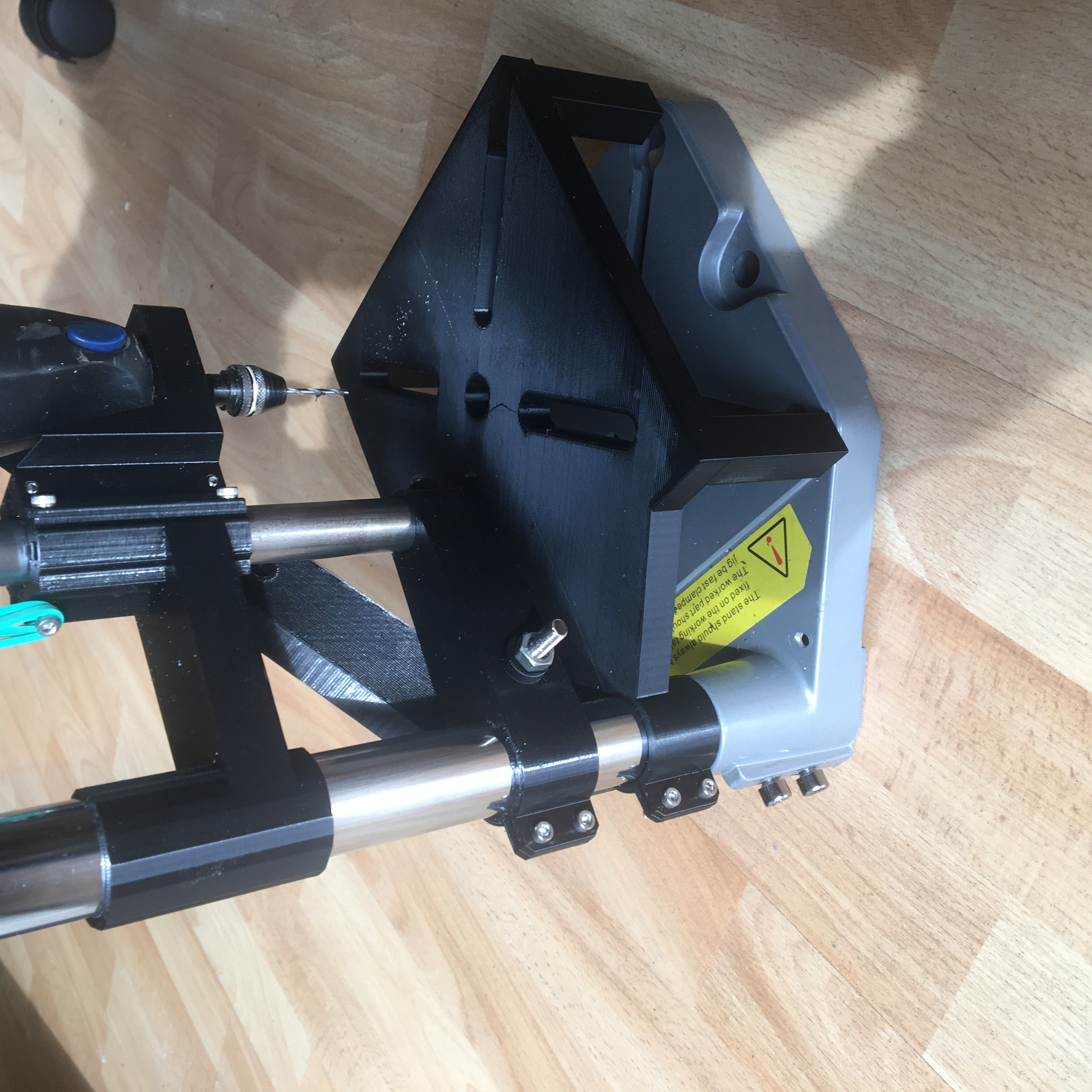 Drill press for a Dremel by mitchnajmitch - Thingiverse