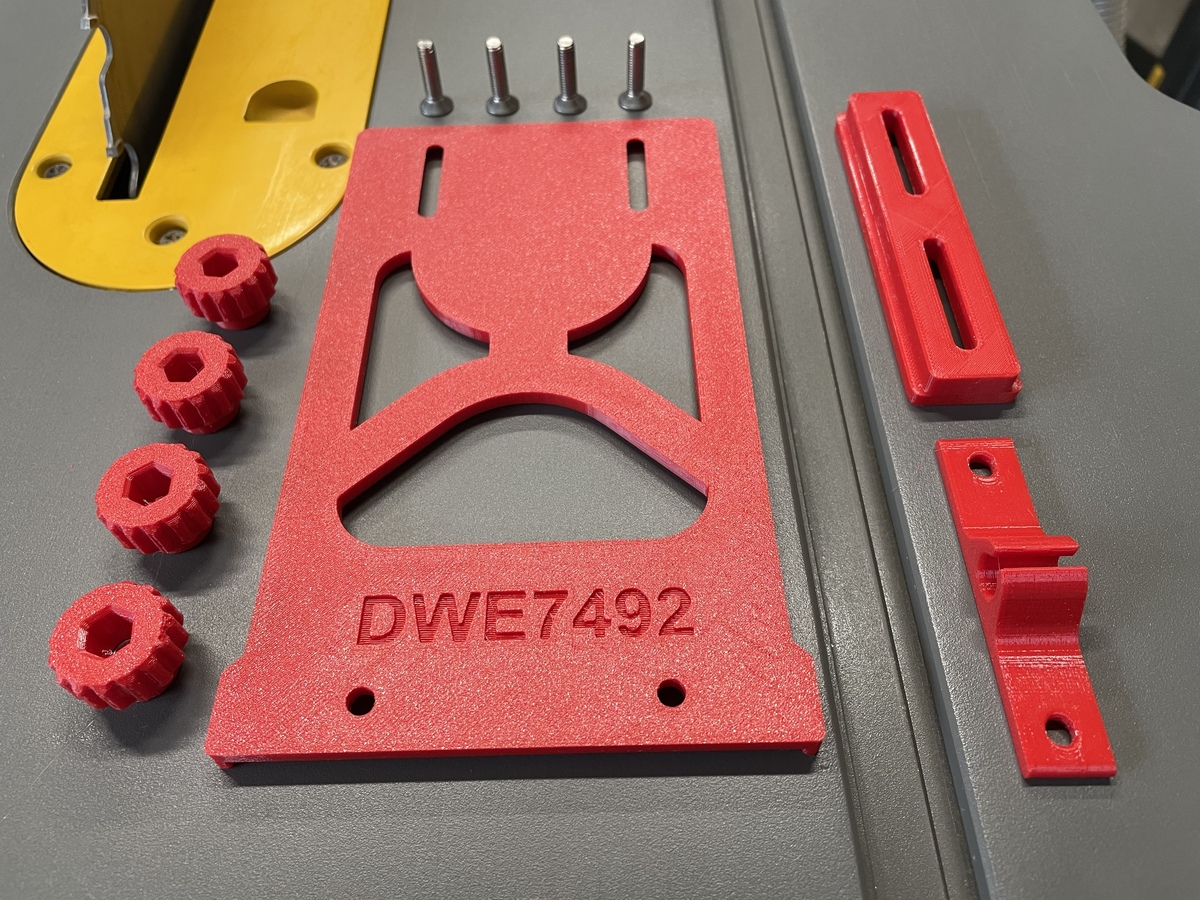 Adjustment Jig for DeWalt Table Saw DWE7492 by lewosh Download free