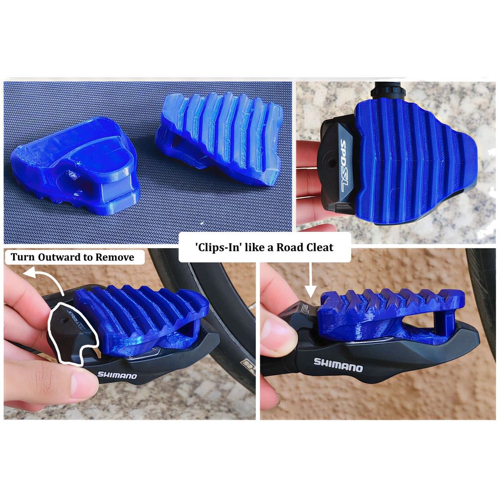 Shimano SPD-SL Road Pedal to Flat Pedal Adapter