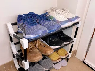 DIY pvc pipe shoe organizer