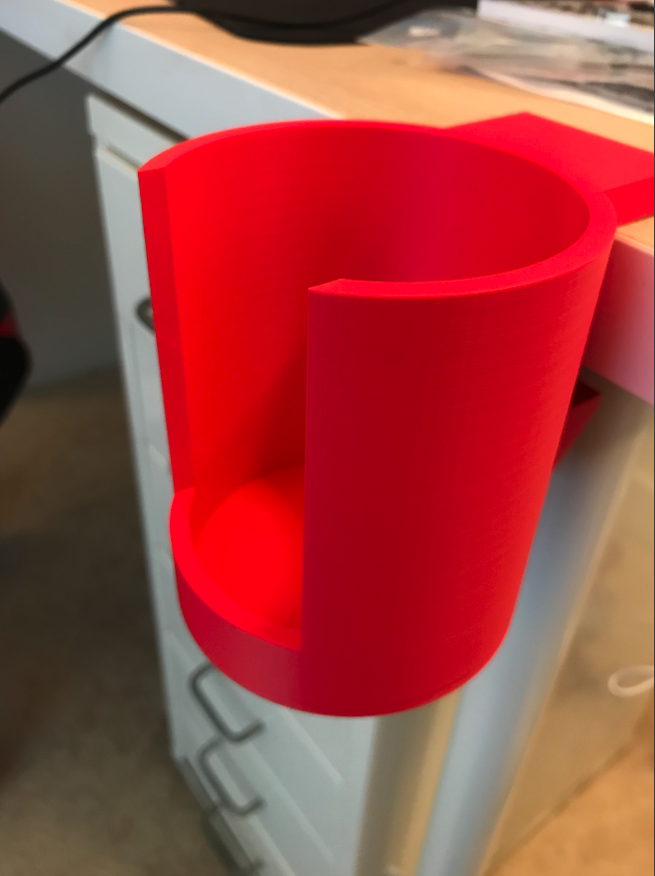 Under desk cup holder by jfruhling Download free STL model