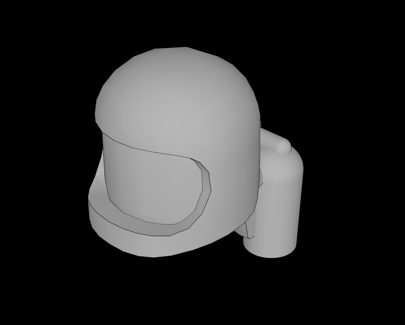Lego Compatible (100662.dat) Minifig Baby Head with Space Helmet and Air Tanks