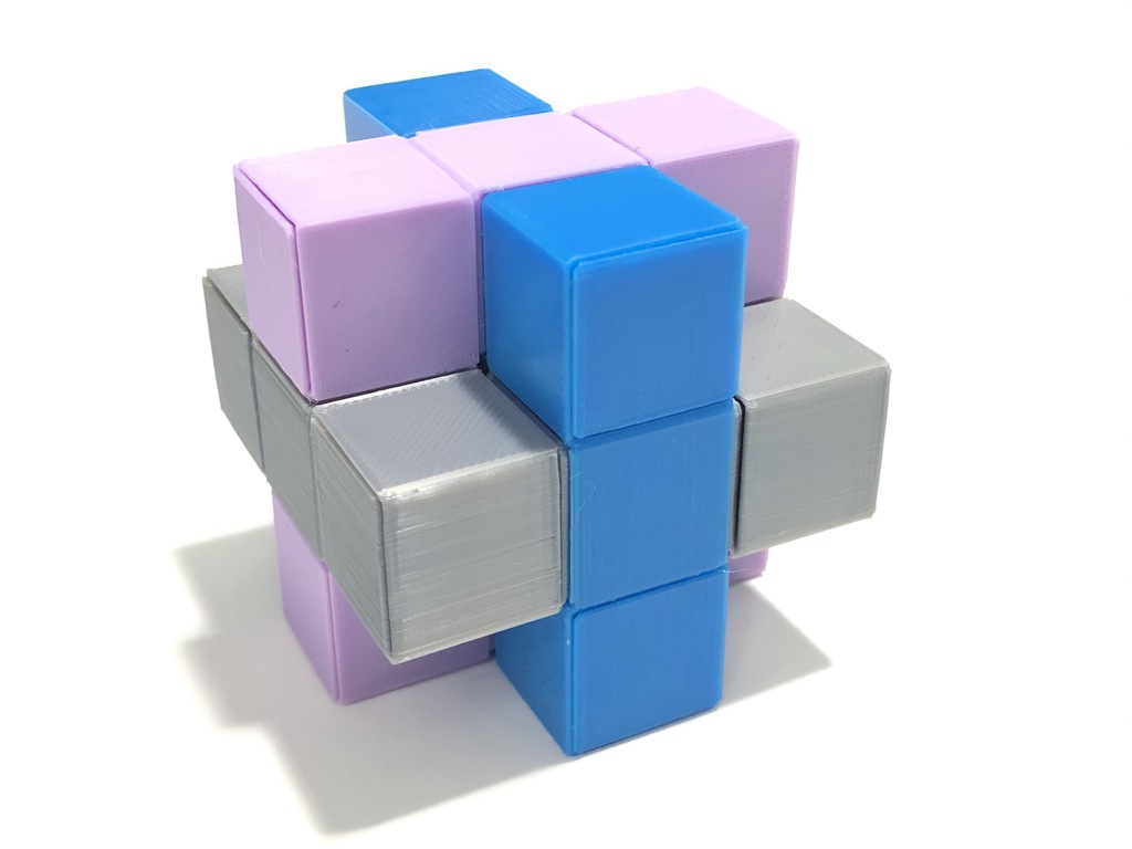 Triple Cross / HO HO - Interlocking puzzle by Stewart Coffin (STC #79)