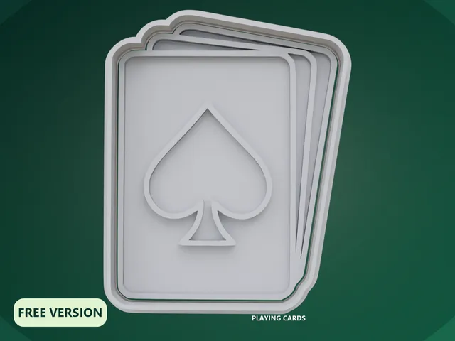 Card Suits Playing Cards Cookie Cutter STL – 3D Print Biscuit Mold Set