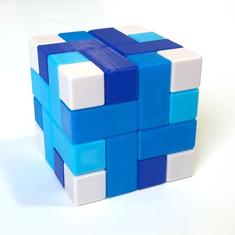 Convolution blockhead - design by Stewart Coffin 4x4x4 cube